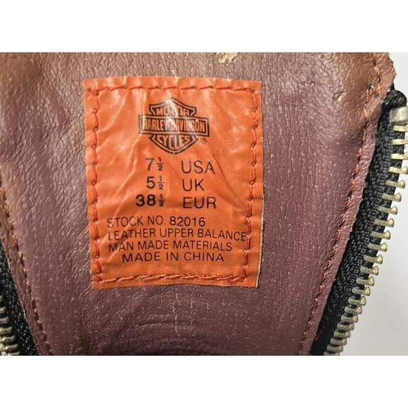 Harley Davidson Amherst‎ Moto Motorcycle Riding Chunky Y2K Boots #82016 Sz 7.5 - Picture 9 of 10